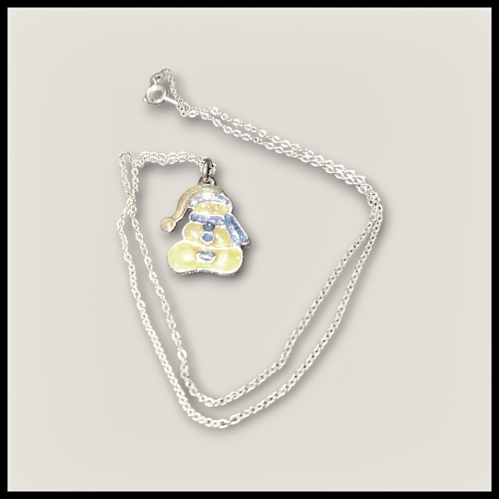 Cute Snowman Necklace - Picture 2 of 5